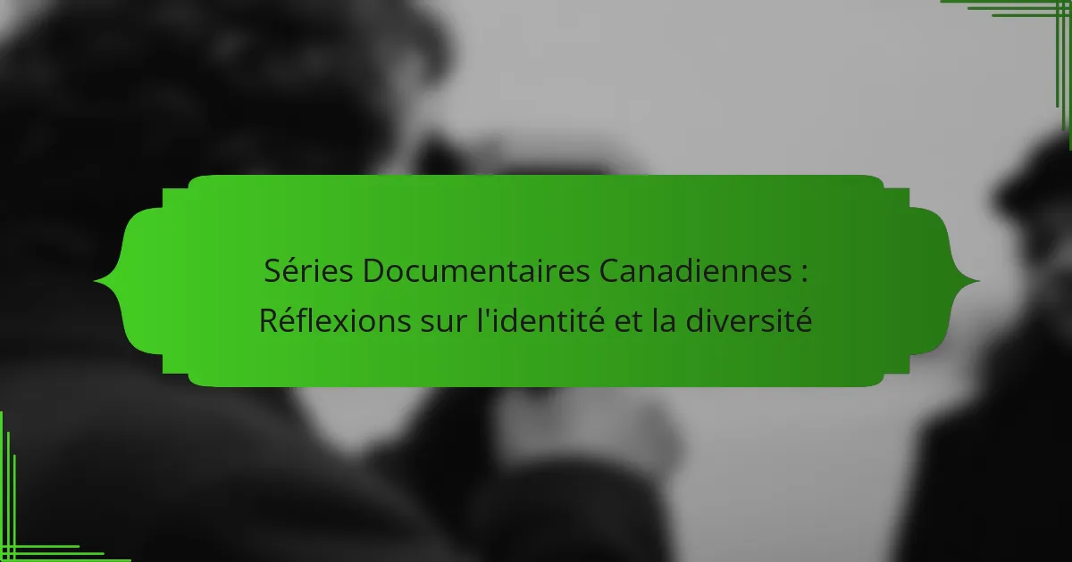 Séries Documentaires Canadiennes : Réflexions sur l&rsquo;identité et la diversité